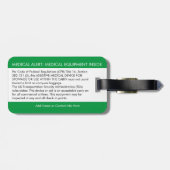 CPAP oder medizinische Warnmeldung auf dem Gepäcka Gepäckanhänger (Rückseite horizontal)