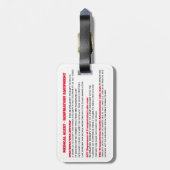 CPAP Schlafapnoe TSA medizinisches Warnsystem Gepäckanhänger (Rückseite vertikal)