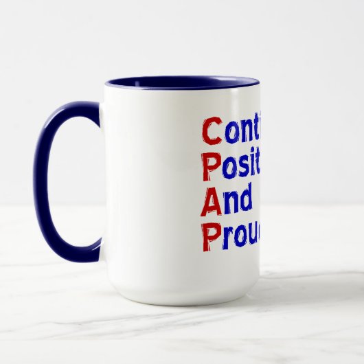 CPAP = ununterbrochen positiv und stolz Tasse (Links)