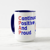 CPAP = ununterbrochen positiv und stolz Tasse (Vorderseite Links)