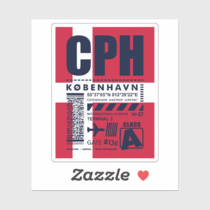 CPH Flughafen Kopenhagen Aufkleber