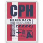 CPH Flughafen Kopenhagen Aufkleber (Vorderseite)