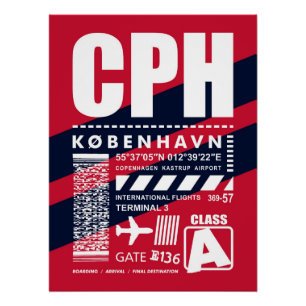 CPH Flughafen Kopenhagen Poster