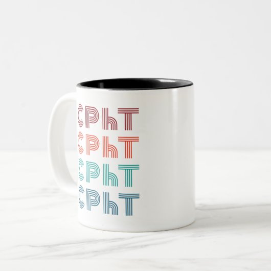 CPhT Certified Pharmacy Technician Pharma Tech Zweifarbige Tasse (Vorderseite Links)