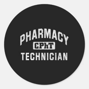 CPHT Certified Pharmacy Technician Runder Aufkleber