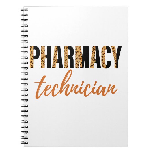 CPHT Leopard Print Pharmacy Technology Notizblock (Vorderseite)