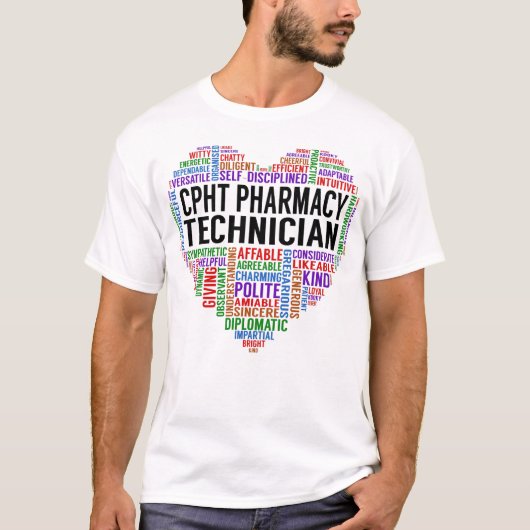 Cpht Pharmacy Technician Heart T-Shirt (Vorderseite)