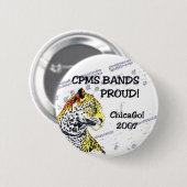 CPMS versieht stolzes mit einem Band! Chicago! Button (Vorne & Hinten)