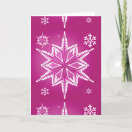 CPMWSF PINK MAGENTA WINTER SNOWFLAKE WINTER BACKGR FEIERTAGSKARTE