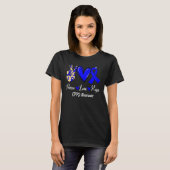 CPPD Awareness Peace Liebe Hope Blue Ribbon T-Shirt (Vorne ganz)