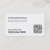 CPR - AHA Instructor QR Visitenkarte (Rückseite)