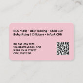 CPR-Dozent benutzerdefinierter QR-Code Visitenkarte (Rückseite)