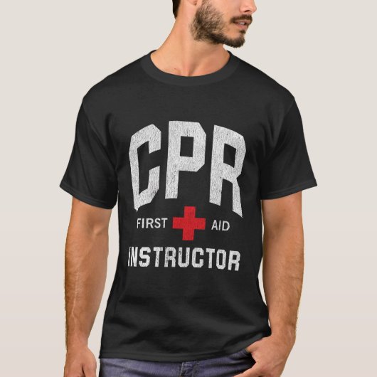 CPR Erste Hilfe Aed Instructor T-Shirt (Vorderseite)