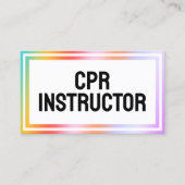 CPR-Instructor benutzerdefinierte Vcard QR Visitenkarte (Vorderseite)