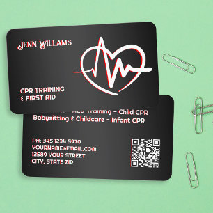 CPR Instructor Custom QR Visitenkarte