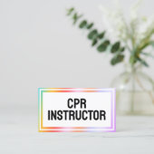 CPR Instructor Custom Vcard QR Visitenkarte (Stehend Vorderseite)