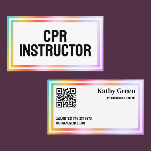CPR Instructor Custom Vcard QR Visitenkarte