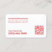 CPR Instructor & Erste Hilfe QR Visitenkarte (Rückseite)