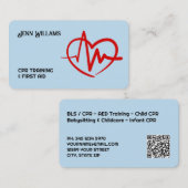 CPR Instructor QR Visitenkarte (Vorne/Hinten)