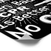 Cpr Like Bad Cpr Better Than None Humor Gag Women Poster (Ecke)