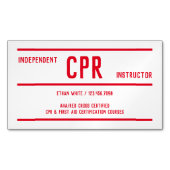 CPR-Schulungsleiter Magnetische Visitenkarte (Vorderseite)