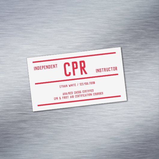 CPR-Schulungsleiter Magnetische Visitenkarte (Beispiel)