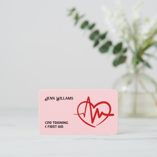 CPR Trainer Instructor Visitenkarte (Stehend Vorderseite)