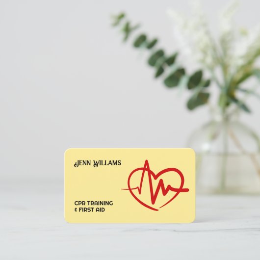 CPR-Trainer Visitenkarte (Stehend Vorderseite)