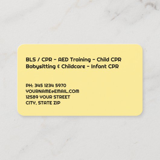 CPR-Trainer Visitenkarte (Rückseite)