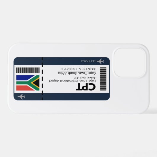 CPT Kapstadt Boarding Pass - Südafrika iPhone Hülle (Rückseite (Horizontal))