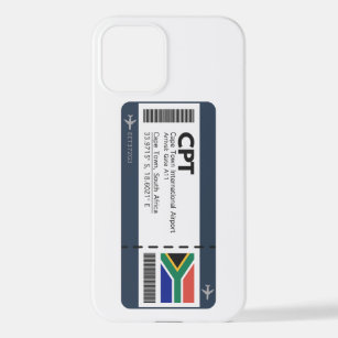 CPT Kapstadt Boarding Pass - Südafrika iPhone 12 Hülle