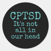 CPTSD-Aufkleber Runder Aufkleber (Vorderseite)