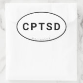 CPTSD Oval Aufkleber (Tasche)