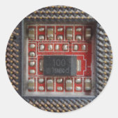 Cpu Circuit Round Sticker (Vorderseite)