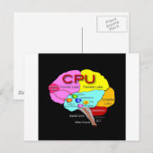 CPU-Gehirn Postkarte (Vorne/Hinten)