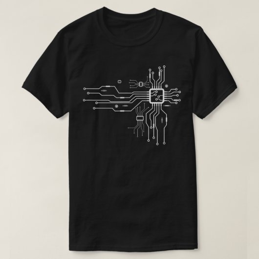 CPU Heart Chipsatz Mainboard Elektrische Elektroni T-Shirt (Design vorne)
