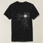 CPU Prozessor-Schaltplan Klassischer T - Shirt (Design vorne)
