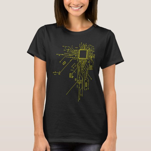 CPU-Technologie-Nerd-Computerchip- Informativer Pr T-Shirt (Vorderseite)