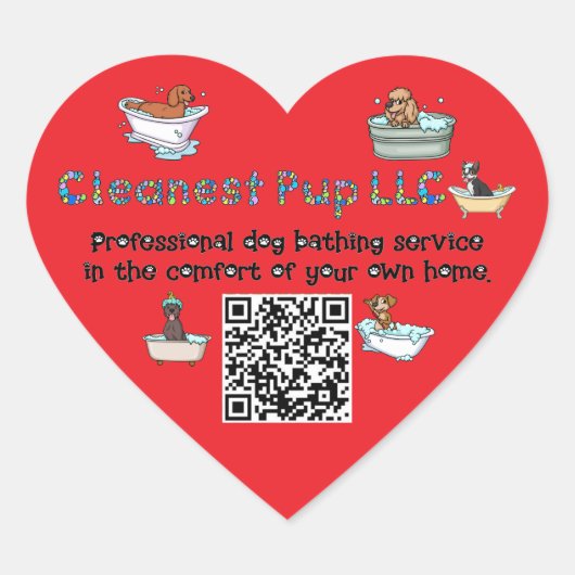 CPup-Aufkleber Herz-Aufkleber (Vorderseite)