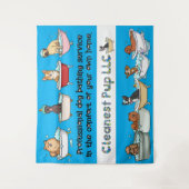 CPup Blue Tapestry Wandteppich (Vorderseite)