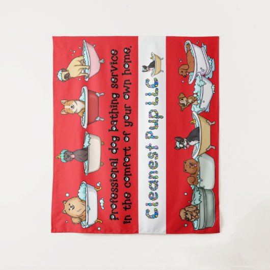 CPup Red Tapestry Wandteppich (Vorderseite)