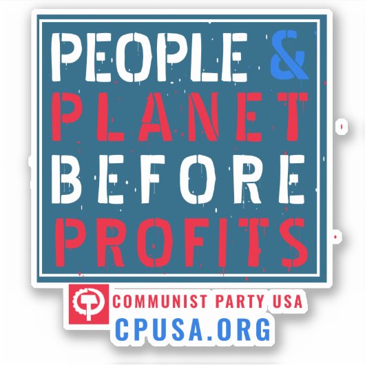 CPUSA BLUE COLLAR AUFKLEBER (Vorderseite)