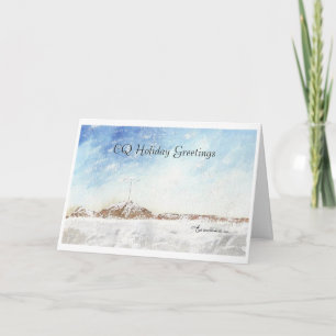 CQ Weihnachtskarte mit Verse Feiertagskarte