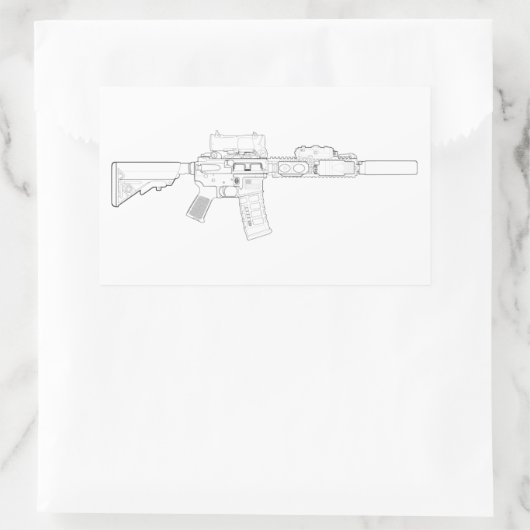 CQBR MK18 Mod 0 Rectangle Stickers (Tasche)