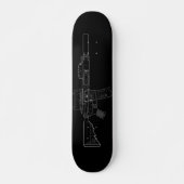 CQBR MK18 Mod 0 schwarzer Skateboard (Vorne)