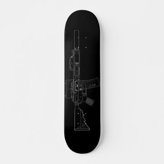 CQBR MK18 Mod 0 schwarzer Skateboard (Vorne)