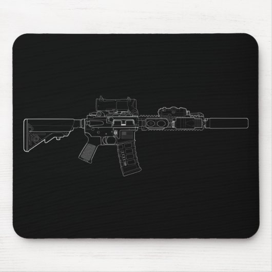 CQBR MK18 Mod 0 schwarzes Mousepad (Vorne)