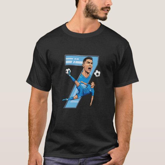 CR7 Bicycle Kick Vector Art T-Shirt (Vorderseite)