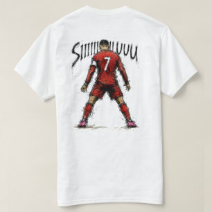 CR7 SIUUU Portugal 7 Fußball Sketch T-Shirt