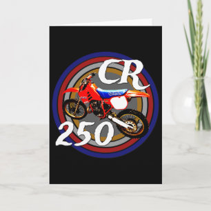 Cr 250 R Vintage Retro Motocross Motorrad Karte